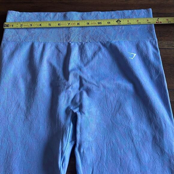 Gymshark Adapt Animal Seamless Ruched Leggings Light Blue Lavender Size Large - Picture 8 of 11